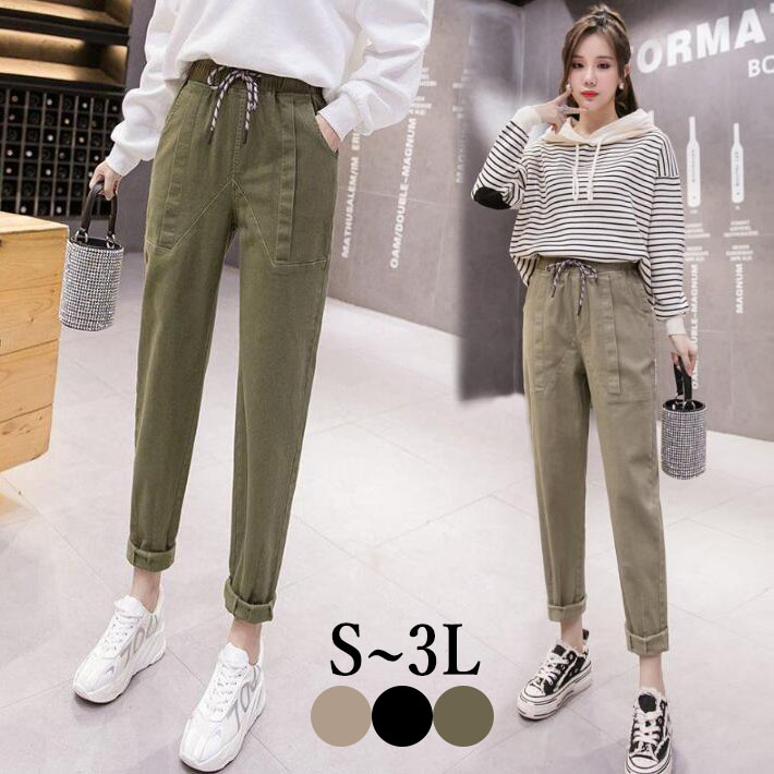 楽天市場】チノパンツ レディース チノパン ウエストゴム カジュアル