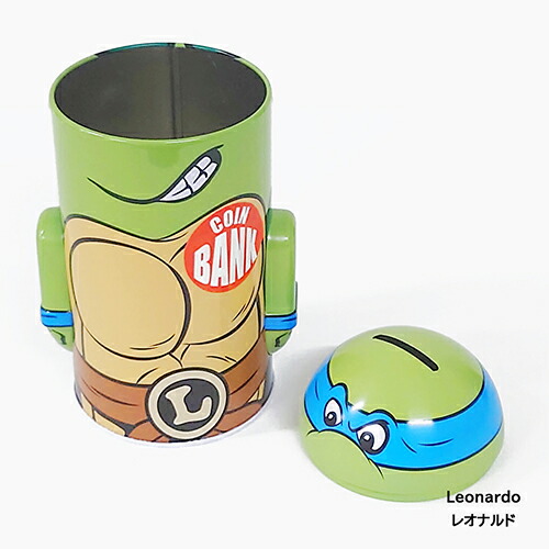 楽天市場】ミュータント タートルズ 缶 貯金箱 ( ミケランジェロ