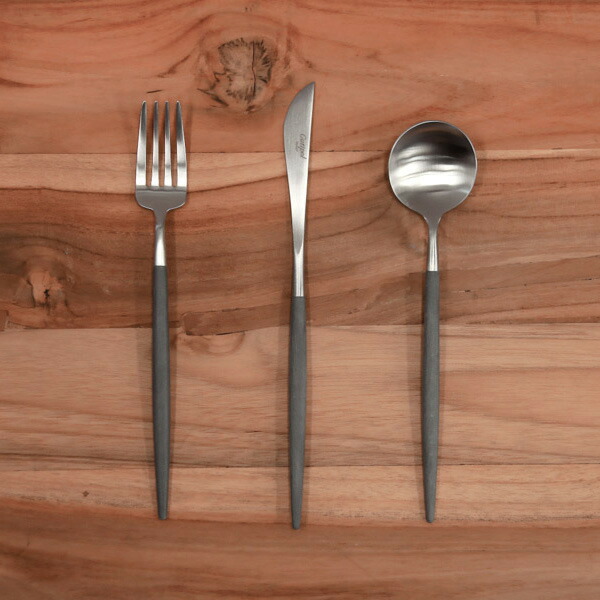 楽天市場】□クチポール ゴア・グレー シルバー デザートセット 3PCS