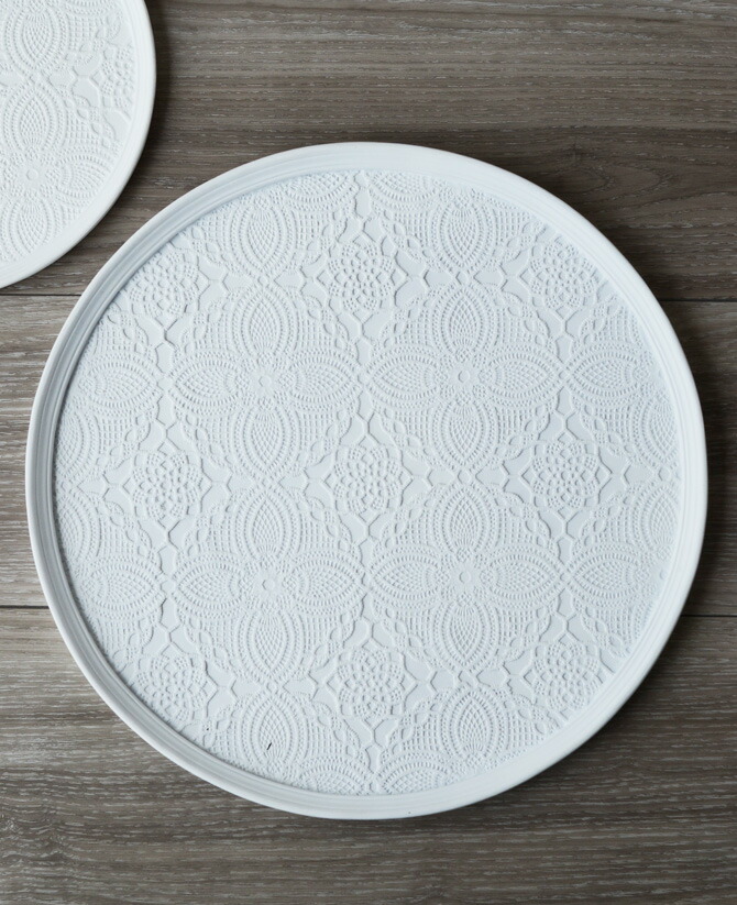 楽天市場】ラウンドトレイ Mサイズ【レース模様 トレー アクセサリー