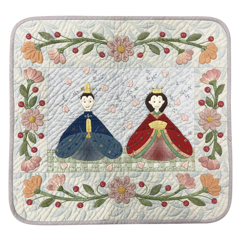 楽天市場】お雛様と桃の花のタペストリー | キット パッチワーク