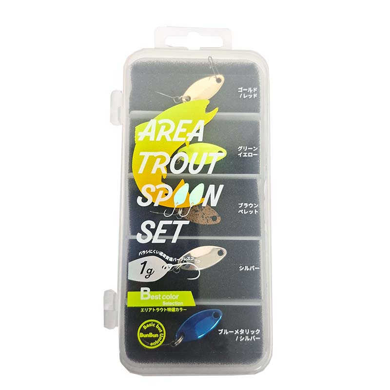 楽天市場】ブンブンオリジナル エリアトラウトスプーンセット B 1g 5色