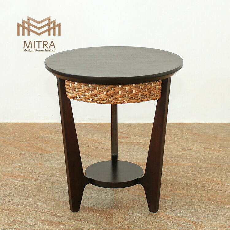 楽天市場】ウォーターヒヤシンス ラウンドサイドテーブル アジアン家具