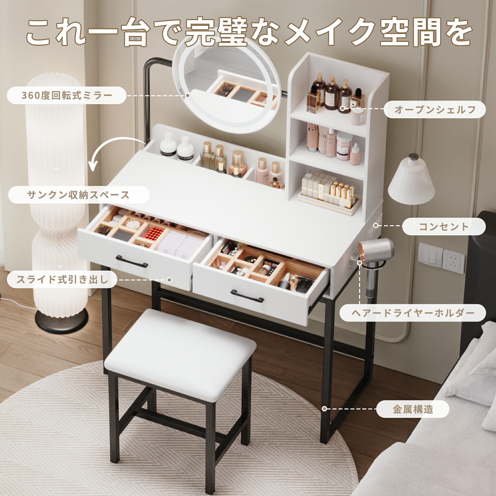 楽天市場】＼月末限定☆クーポン満載爆売中！／ドレッサー LEDライト