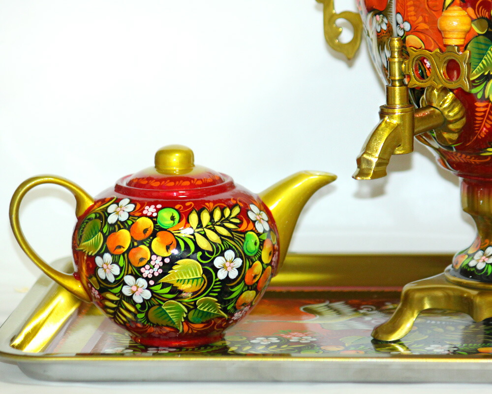 楽天市場】ロシアの郷愁を誘う！「観賞用・サモワール（レッドオレンジ