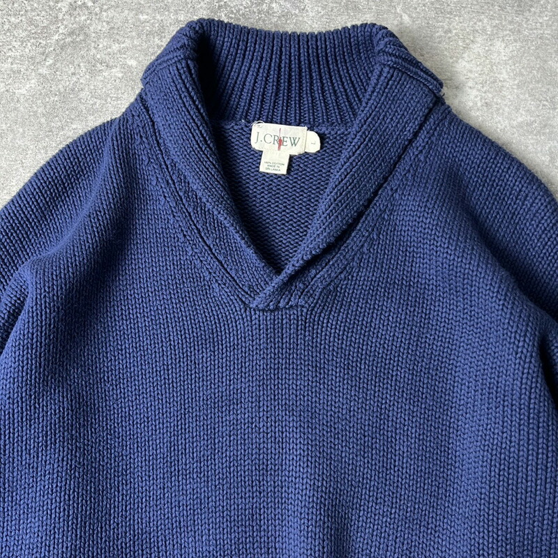 楽天市場】90s 巨人タグ J.CREW ショールカラー コットン ニット
