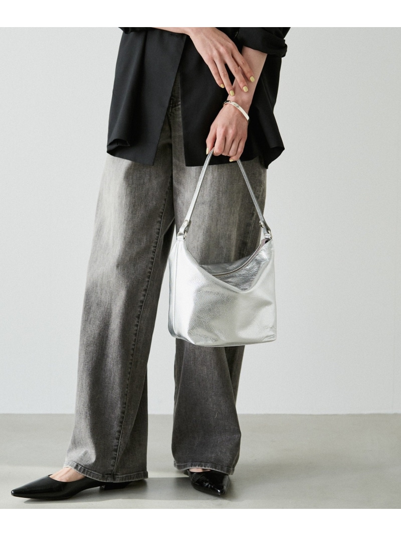 楽天市場】ソフトレザーシンプルショルダーバッグ[silver] russet