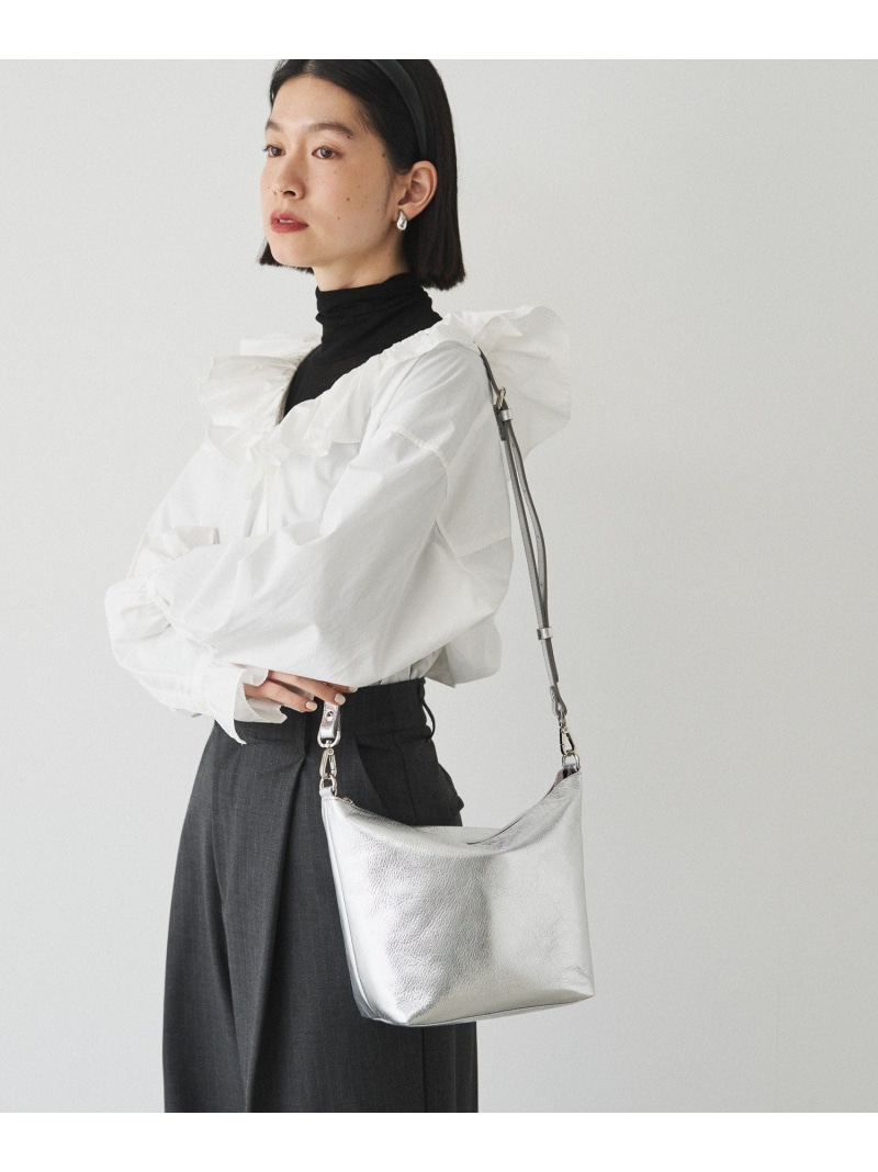 楽天市場】ソフトレザーシンプルショルダーバッグ[silver] russet