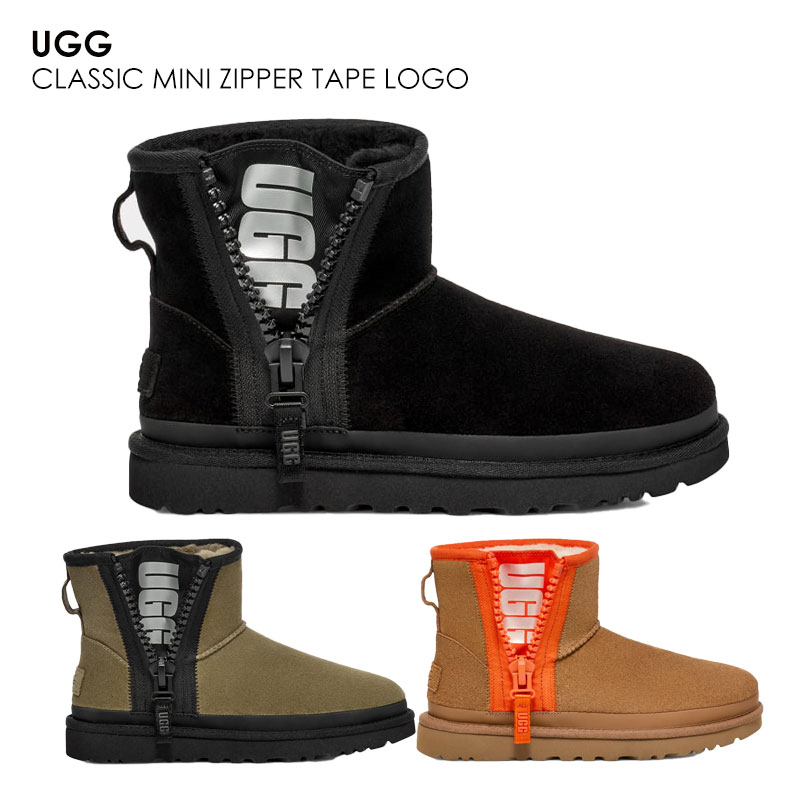 楽天市場】UGG アグ CLASSIC MINI ZIPPER TAPE LOGO 1144034 ブーツ