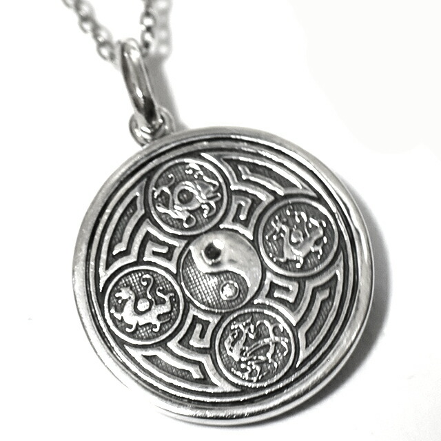 楽天市場】風水 四神獣 玄武 インヤン（陰陽） スターリングシルバー