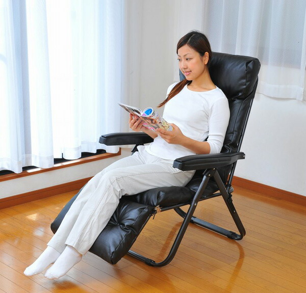 楽天市場】フットレスト付リラックスチェア ワインレッド