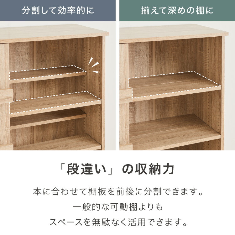 楽天市場】本棚 脚付き 幅90 薄型 スリム 大容量 隠せる スライド扉
