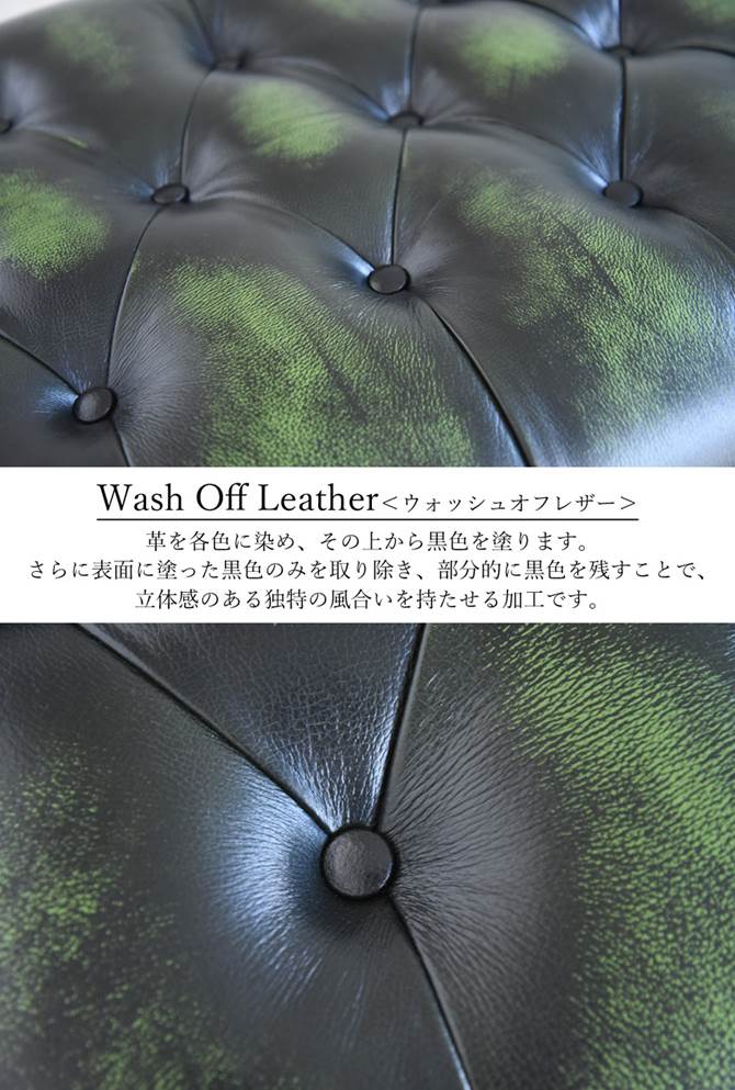 楽天市場】チェスターフィールド クイーンアン グリーンオットマン