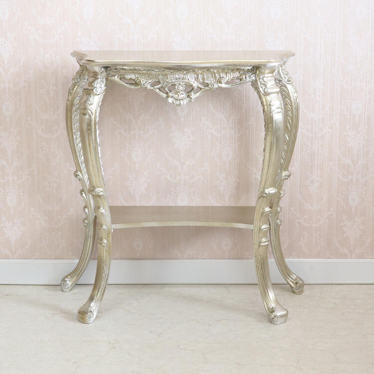 楽天市場】イタリア製 コンソール シルバーコンソールテーブル サイド