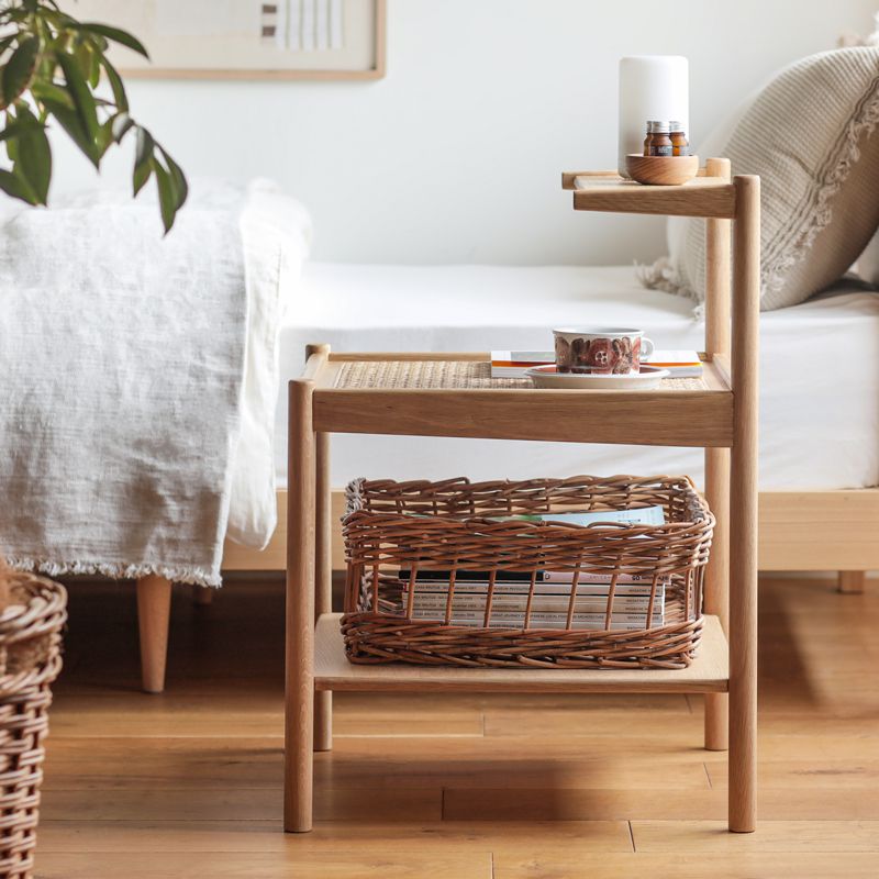 楽天市場】ナイトテーブル RattanMix／NA ナチュラル 北欧 オーク 無垢