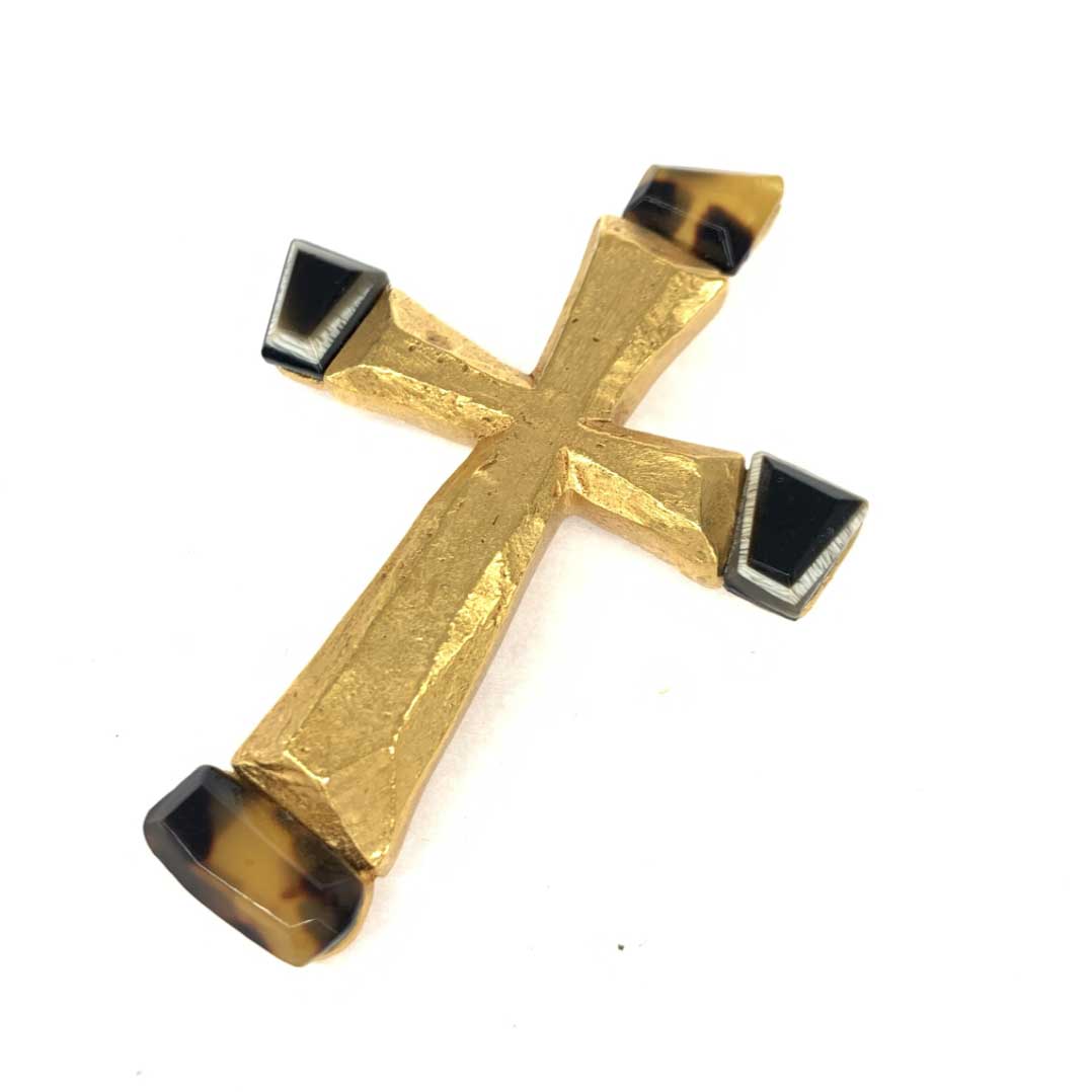 Christian Lacroix 十字架ヴィンテージブローチ ゴールド 【公式通販】