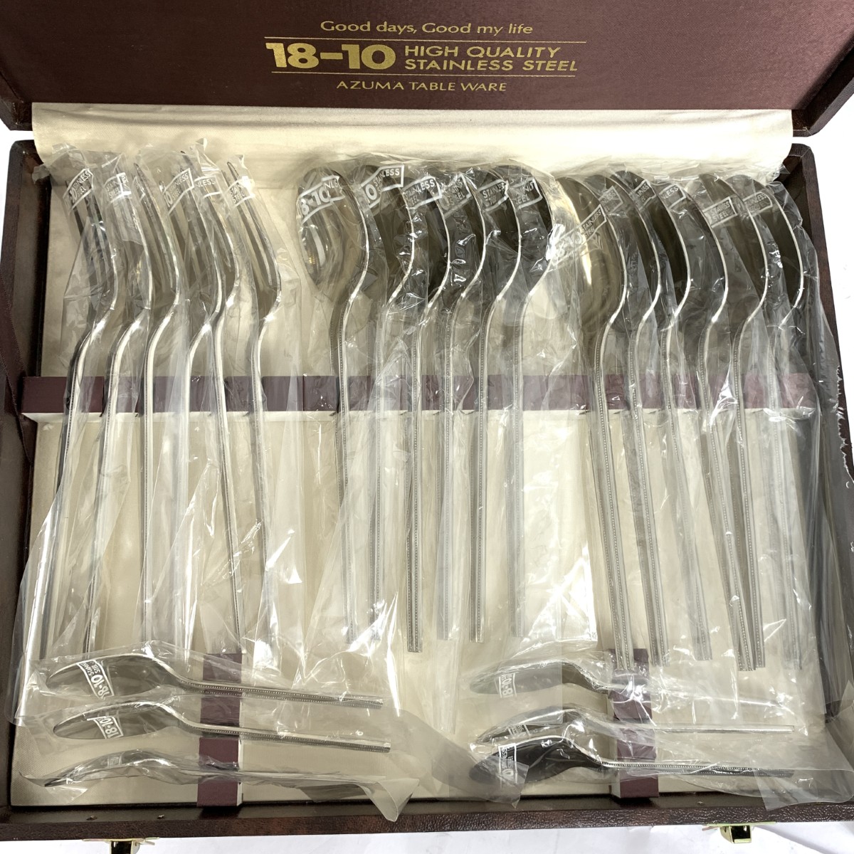 楽天市場】AZUMA アズマ 18-10ステンレス カトラリー 48本セット