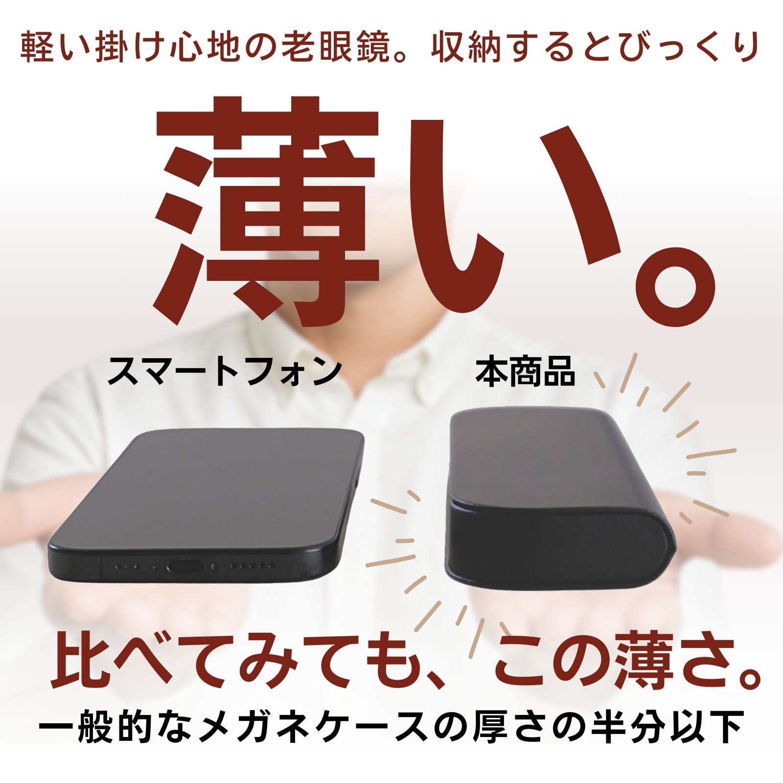 楽天市場】MIDIポケット[改良版] 老眼鏡 携帯 折りたたみ 携帯用スリム