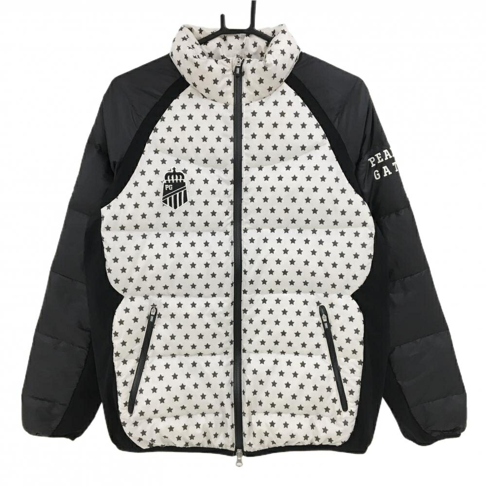 パーリーゲイツ ダウンジャケットブラック・ホワイト迷彩柄 サイズ4 美