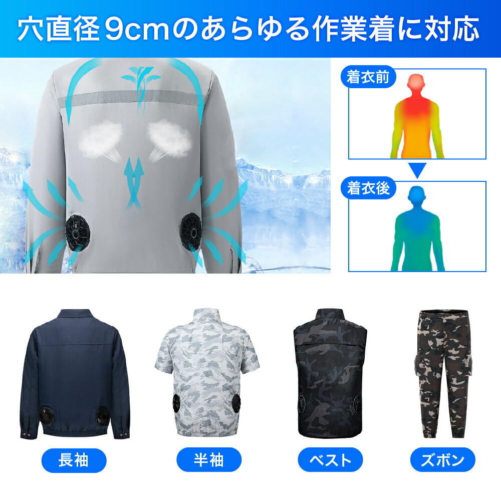 楽天市場】【4日20:00~先着50％引クーポン☆】 空調 服ファン 19V 空調