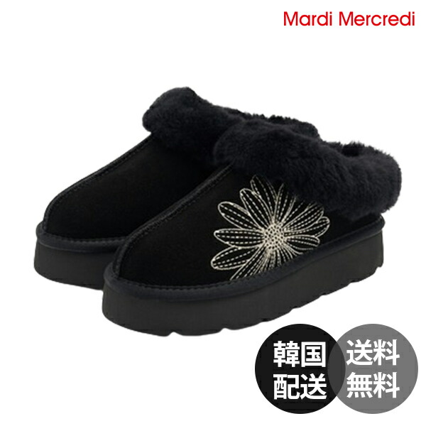 楽天市場】【韓国】Mardi Mercredi CLASSIQUE FUR MULE_BLACK ルディ