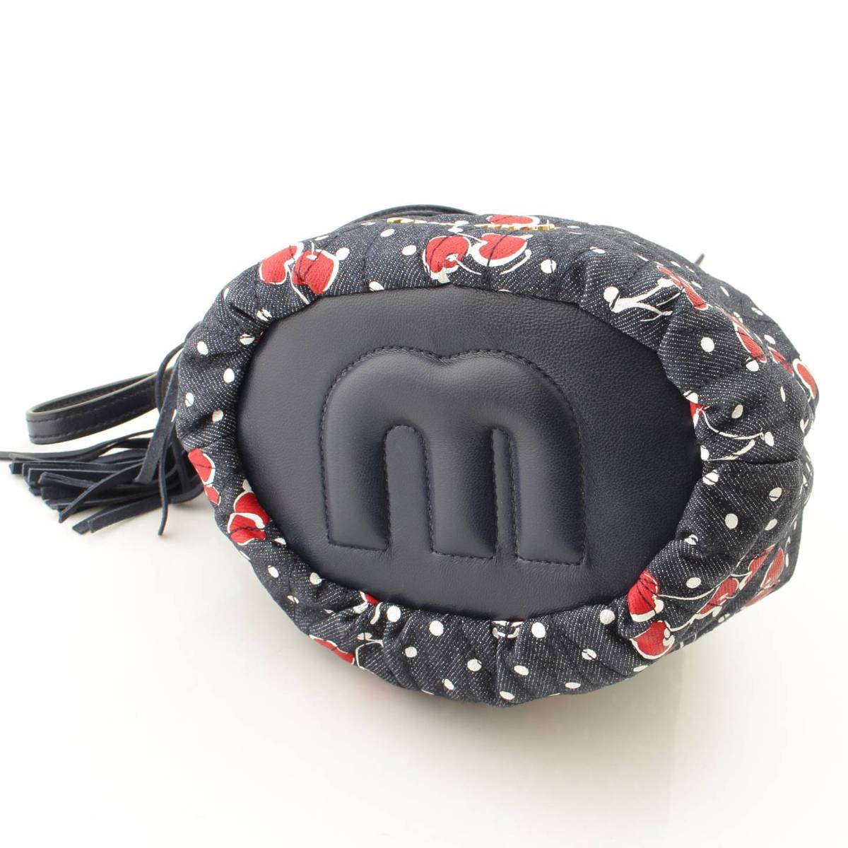 楽天市場】【ミュウミュウ】Miu Miu デニム ドローストリング チェリー