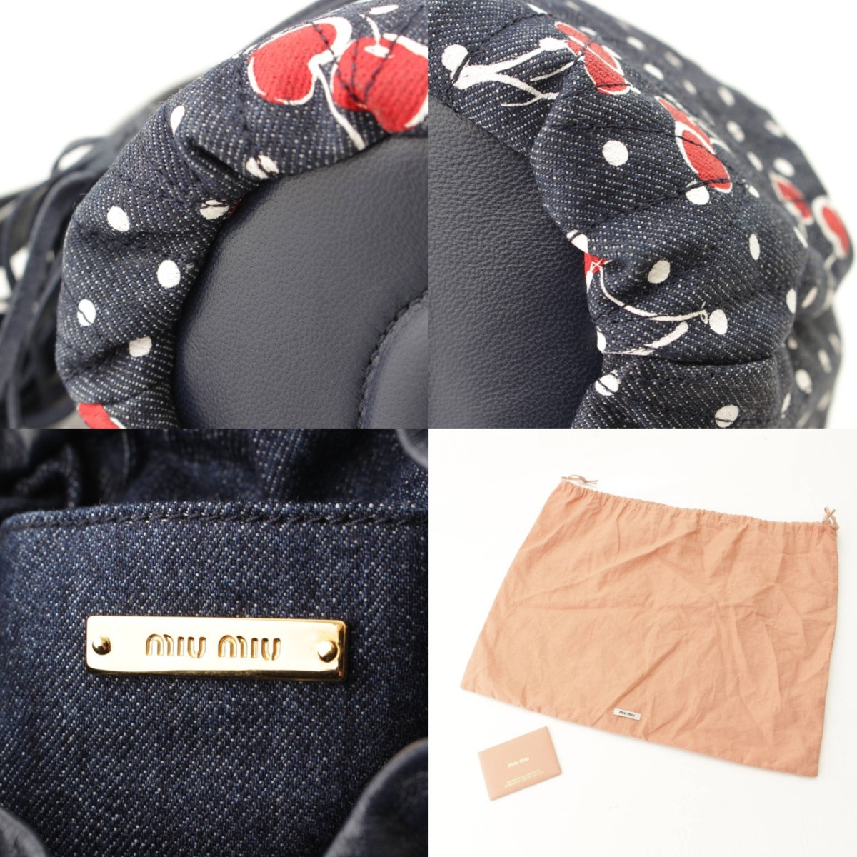 楽天市場】【ミュウミュウ】Miu Miu デニム ドローストリング チェリー