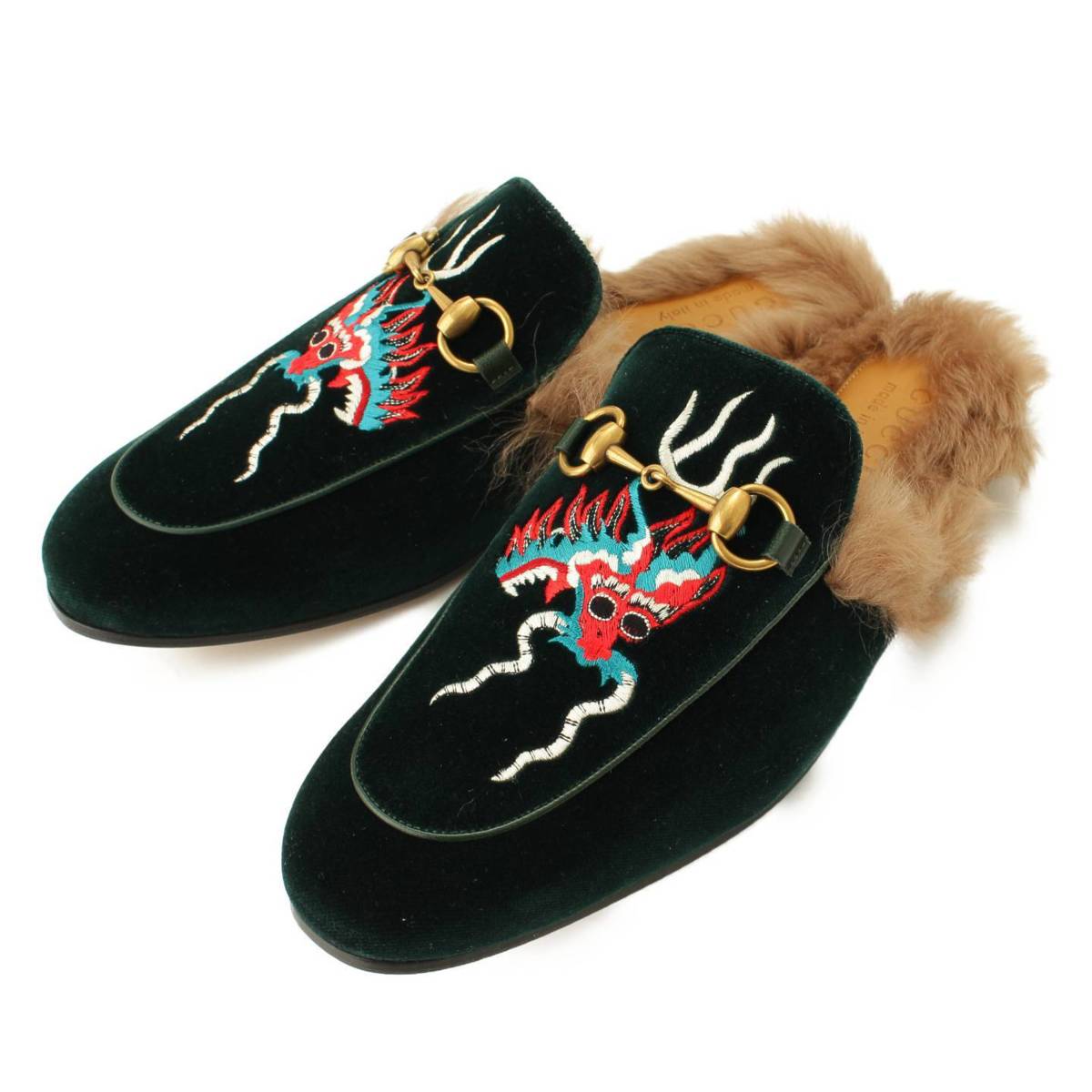 楽天市場】【グッチ】Gucci プリンスタウン ベロア ファー ドラゴン