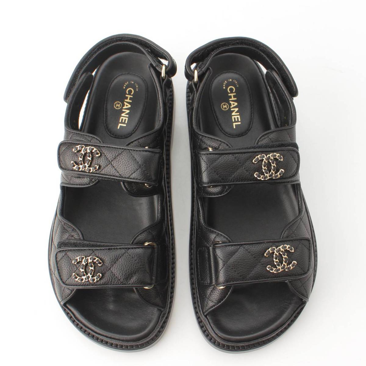 楽天市場】【シャネル】Chanel キャビアスキン フッドヘット サンダル