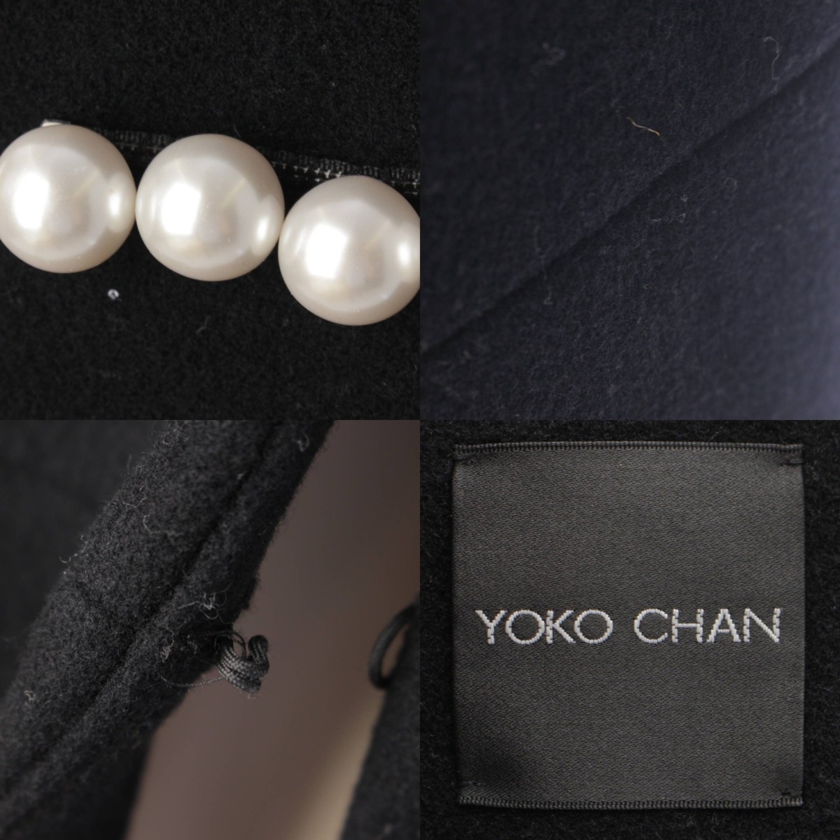 楽天市場】【ヨーコチャン】YOKO CHAN パール ノーカラー ウール