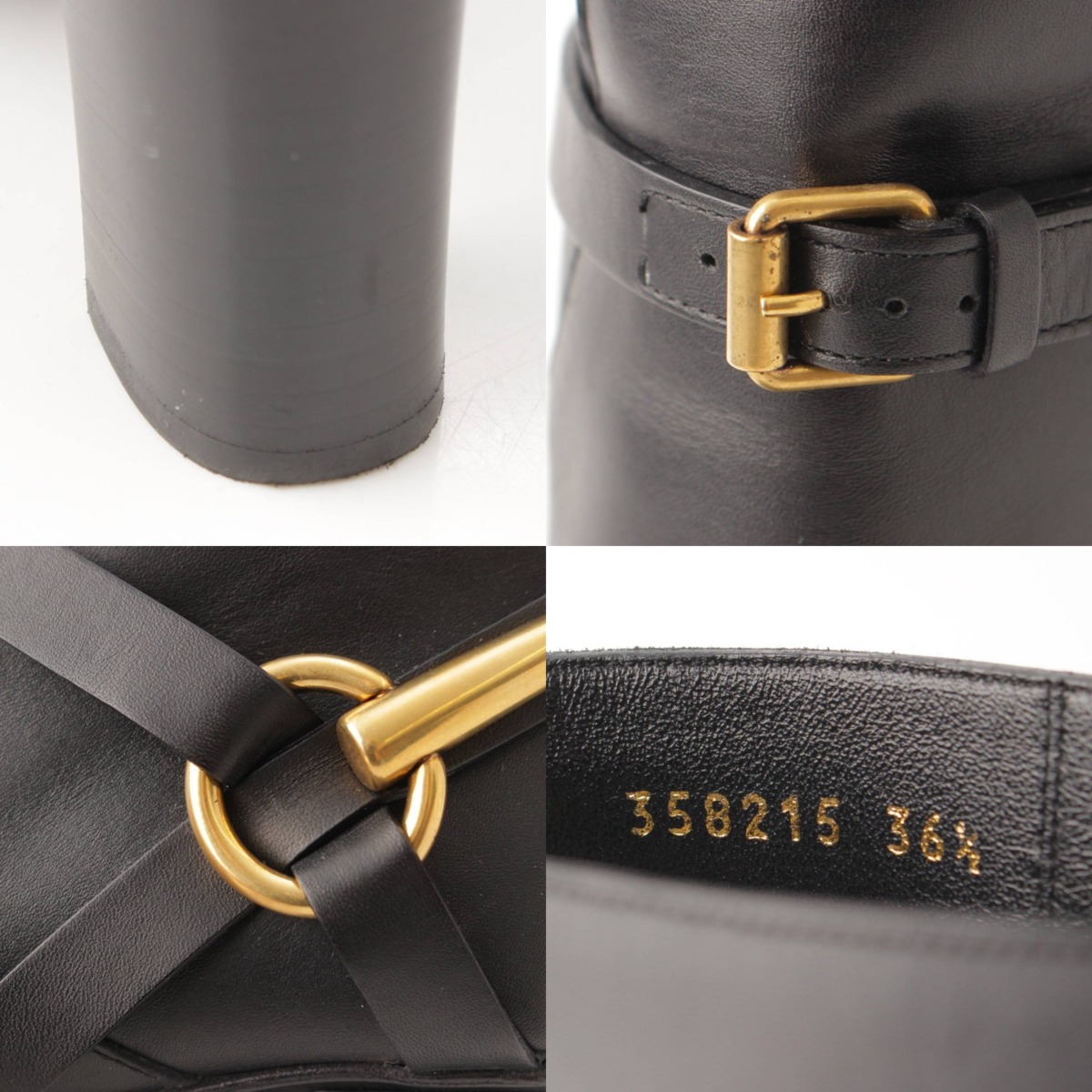 楽天市場】【グッチ】Gucci ホースビット レザー ロングブーツ 358215