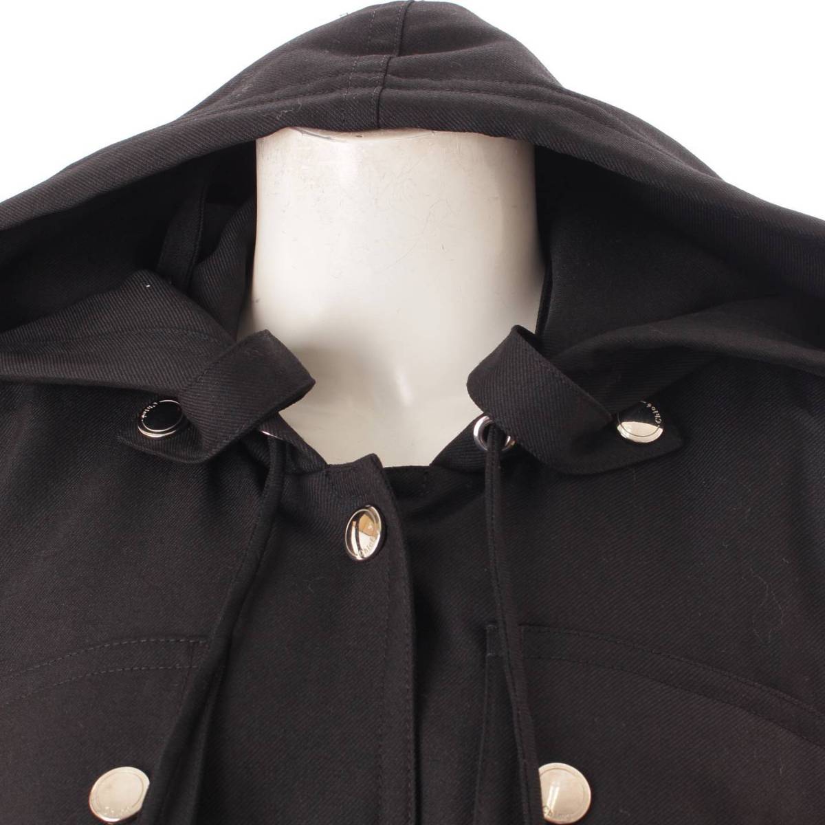 楽天市場】【クロエ】Chloe フード ウール ポンチョ ケープ コート