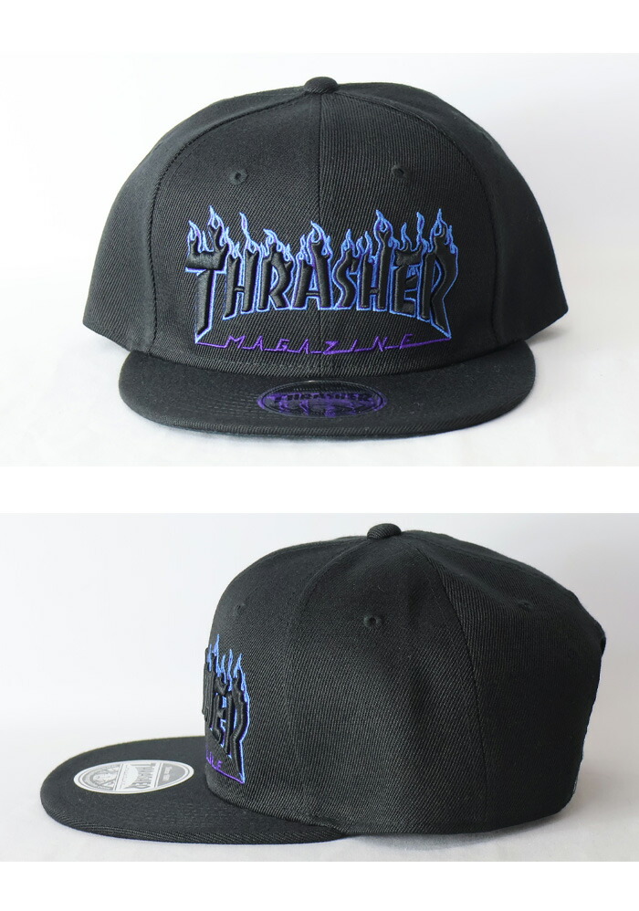 楽天市場】THRASHER スラッシャー フレイムロゴ刺繍 キャップ 帽子
