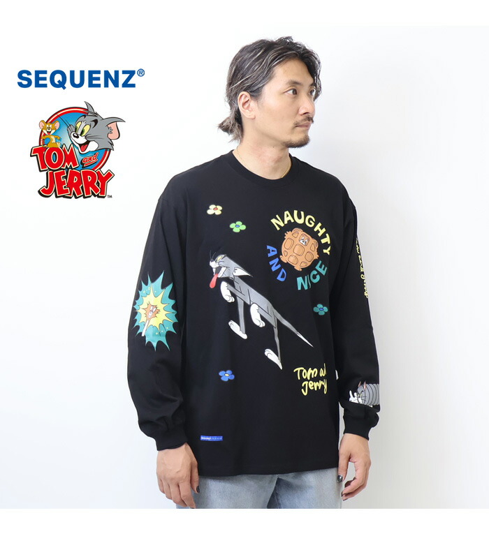 楽天市場】SEQUENZ トムとジェリー カレッジプリント 長袖Tシャツ