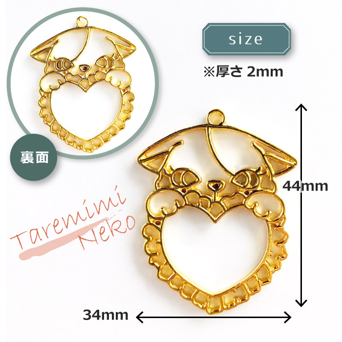 楽天市場】2個 たれみみ猫ちゃん レジン枠 / ネコ ねこ cat ゴールド