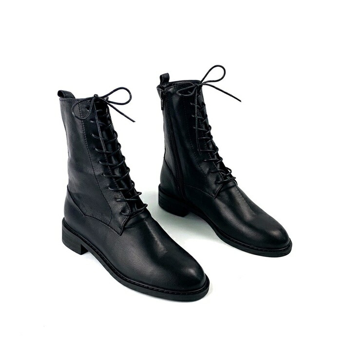 楽天市場】本革 レースアップブーツ 革 ブーツ レディース ショート