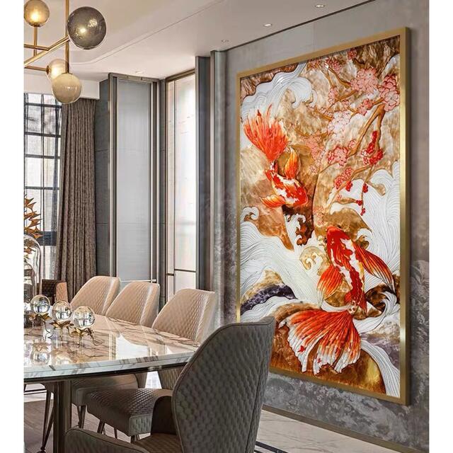 楽天市場】A041671ガラス琺瑯彩 エナメル工芸品 高級琺瑯飾り絵 玄関