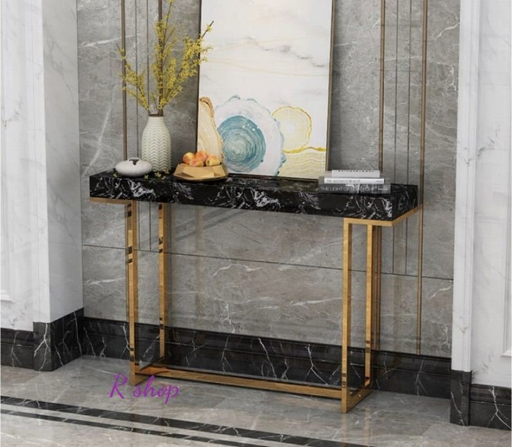 e*a様 アンティークスタイル 大理石天板 サイドテーブル コンソール