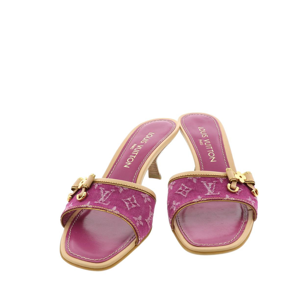 R2882 ルイヴィトン モノグラムチェリー ミュール サンダル 36 1/2