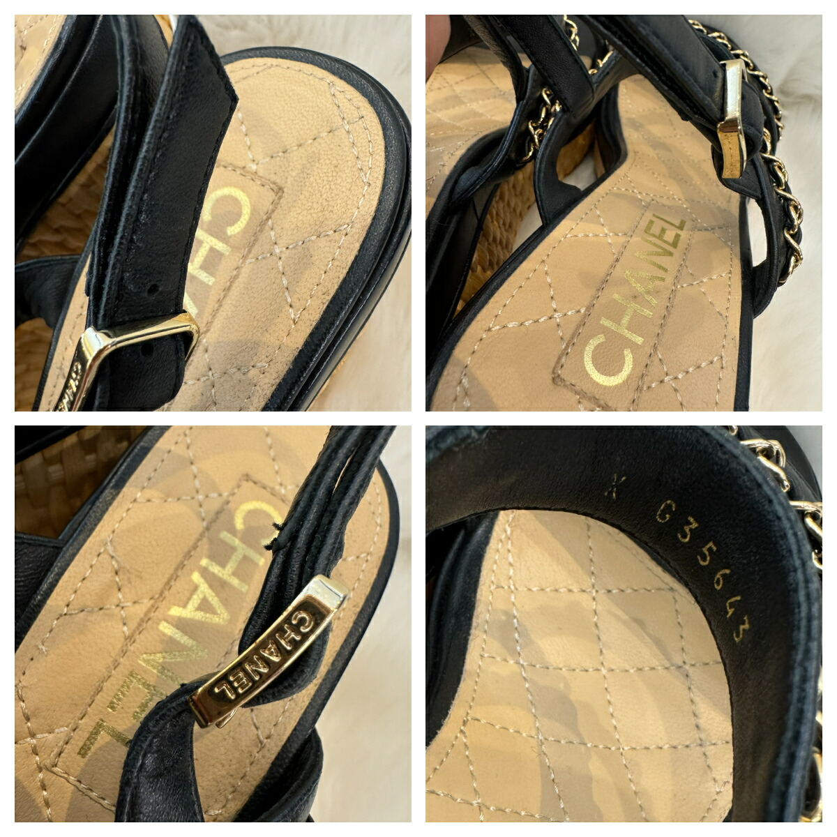 楽天市場】【中古】 CHANEL （シャネル）ウエッジソール ココマーク