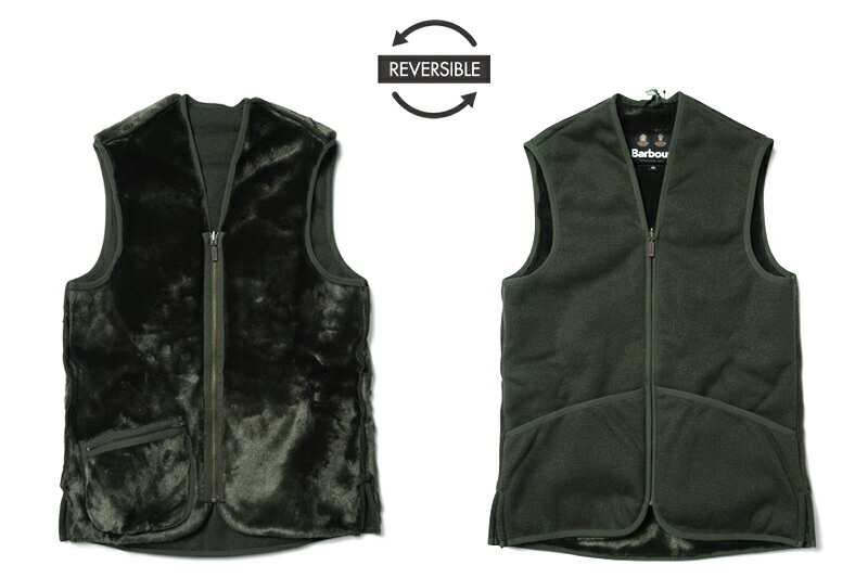 楽天市場】Barbour バブアーベスト“フロントジップ ファー ライナー