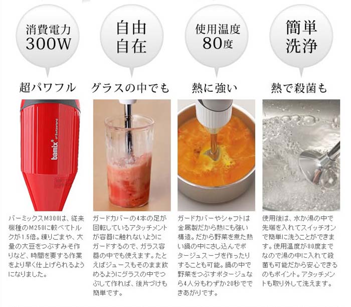 楽天市場】バーミックス bamix ブレンダー m300 フードプロセッサー