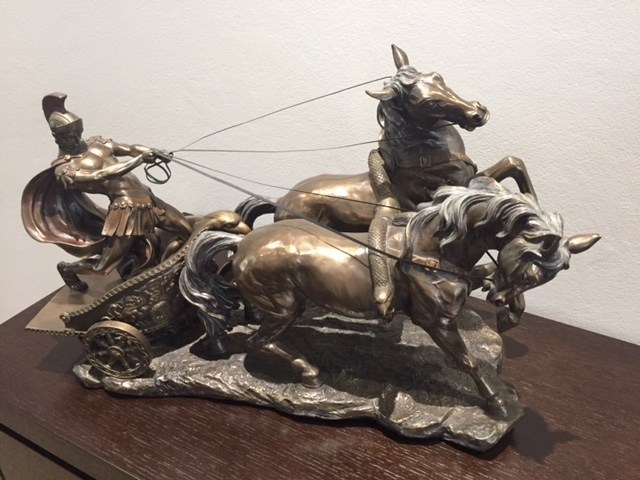 楽天市場】ローマ時代のチャリオット（戦闘用馬車）ブロンズ風仕上げ