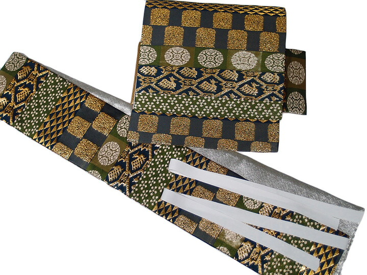 楽天市場】付帯 付け帯 作り帯 文化帯 一重太鼓 正絹 リバーシブル