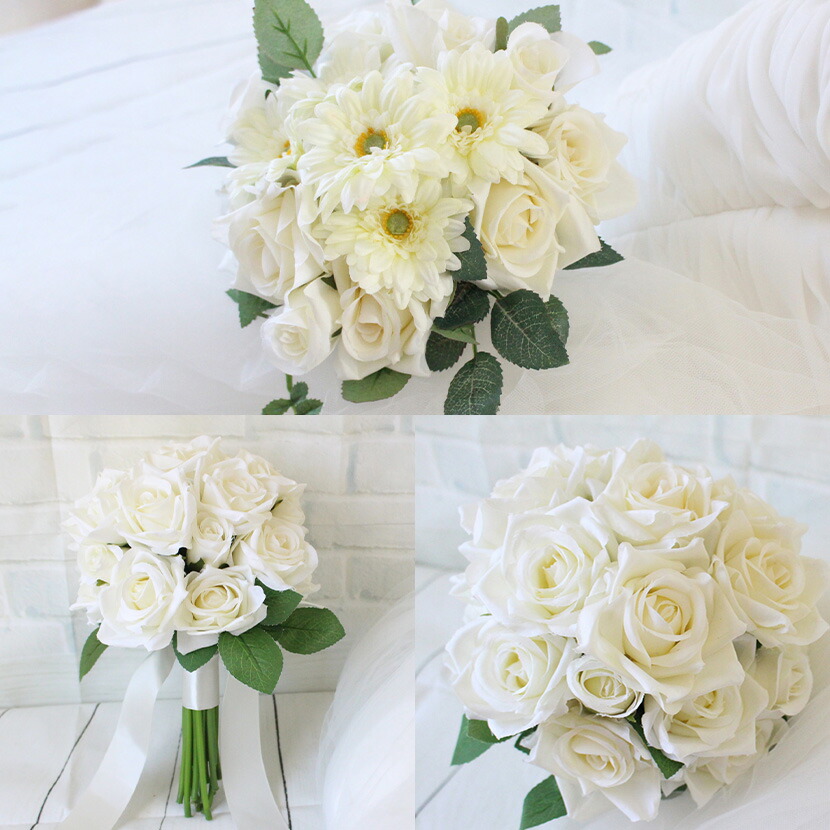楽天市場】ブーケ ブートニアセット ウエディングブーケ ウェディング