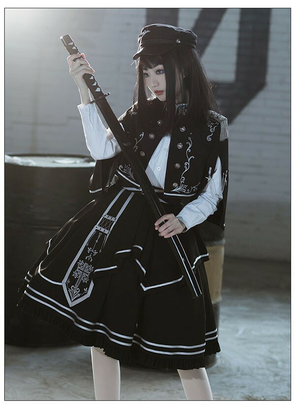 楽天市場】ミニロリ 軍服ロリータ ゴスロリ フルセット ゴシック