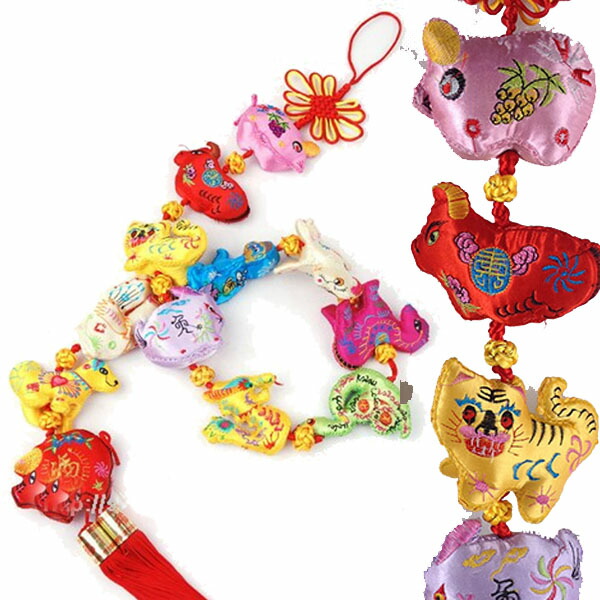 楽天市場】布芸12支飾り【大】【送料無料】（沖縄別途700円） ｜干支