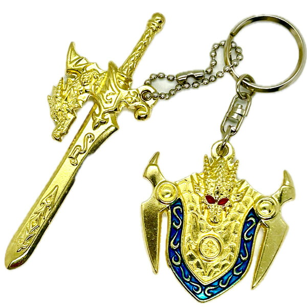 楽天市場】ドラゴンシールドソードキーホルダーゴールド【ネコポス便可