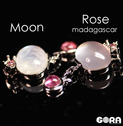 楽天市場】パワーストーン ネックレス ローズクォーツ ムーンストーン