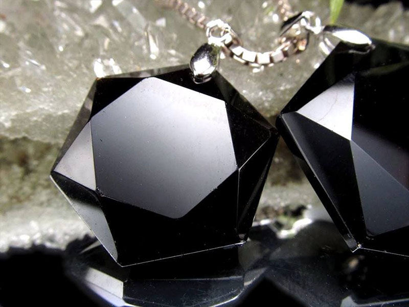 楽天市場】魔除けの印!【モリオン(黒水晶六芒星) ヘキサゴン型